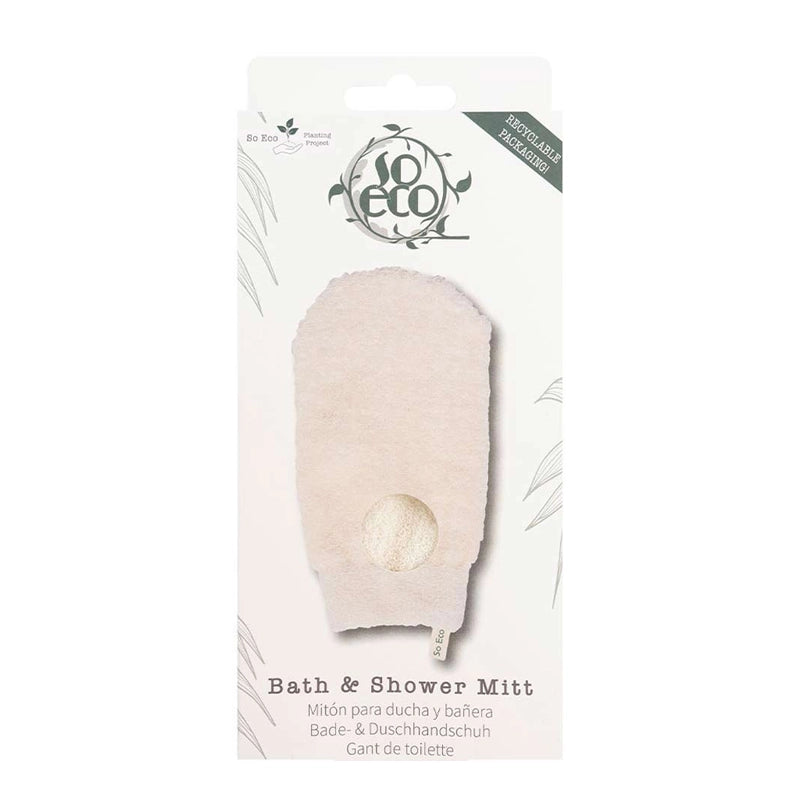 Exfoliating Bath &amp; Shower Mitt - Reusable, Dual-Sided