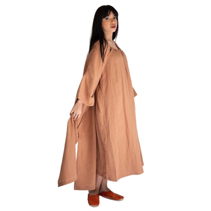 Fiona Halter Neck Long Dress - Brown