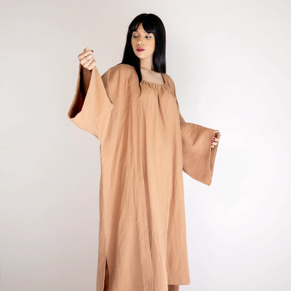 Fiona Halter Neck Long Dress - Brown