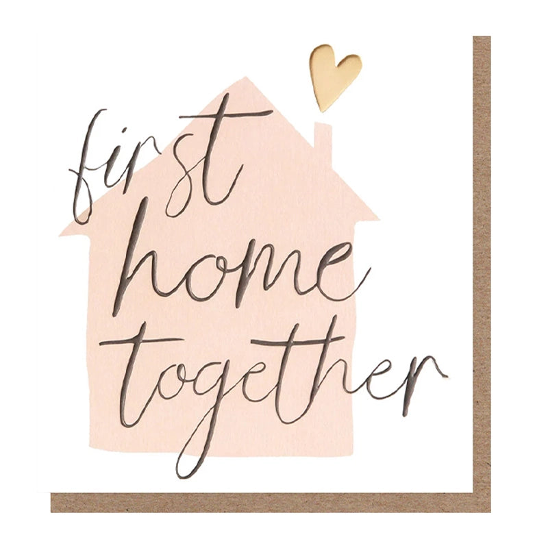 First Home Together New Home Card with Gold Foil Heart