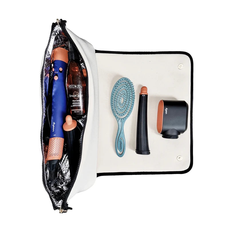 Hair Styling Tools Organizer Travel Bag with Heat-Resistant Mat