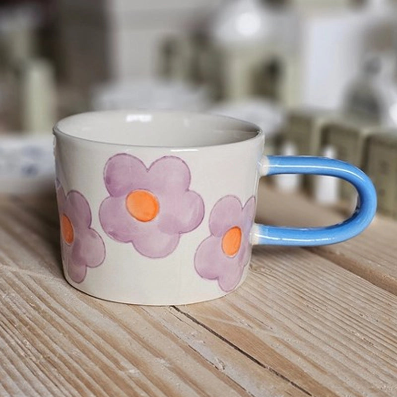 Hand-painted Glazed Ceramic Mug