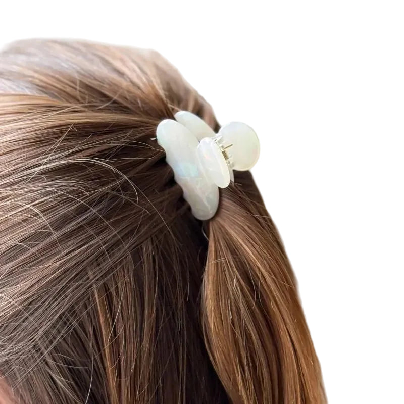 Handcrafted Hair Claw Clip - Pearl