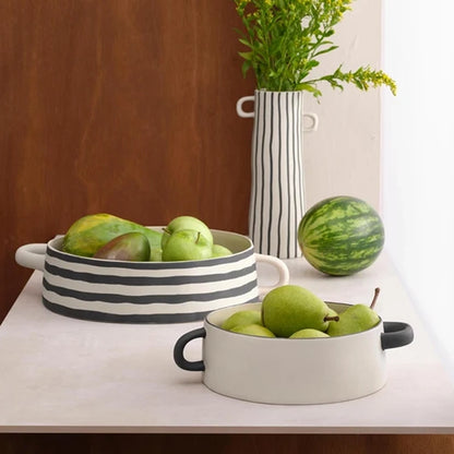 Handmade Stoneware Serving Bowl - Rayu Collection