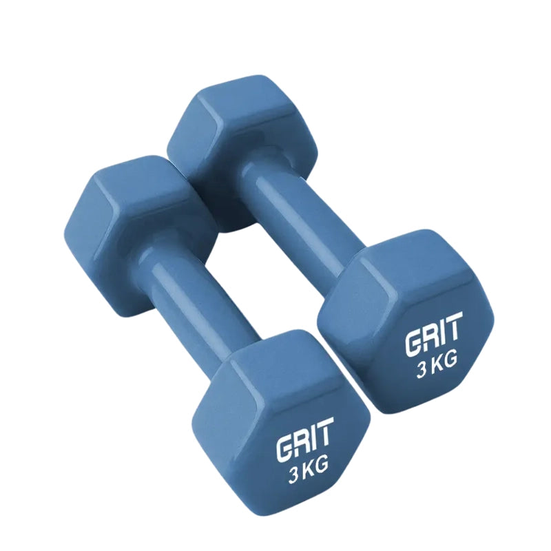 Hexagonal Vinyl Dumbbell Pair - 3Kg