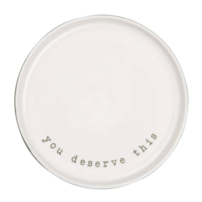 Hey! New Bone China Snack Plate with Statement