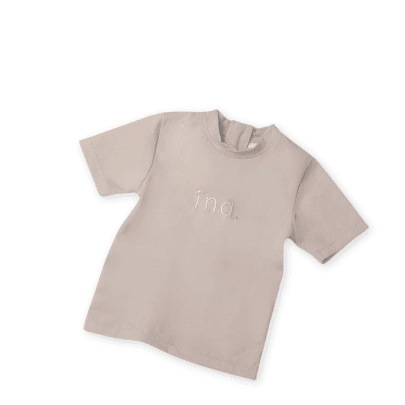 Ina Rash Pullover Kids Shirt With Short Sleeves - Unisex - Sand