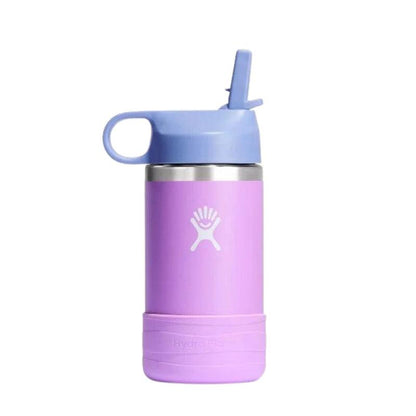 Insulated Kids Water Bottle With Wide Mouth &amp; Straw Cap - 354ml