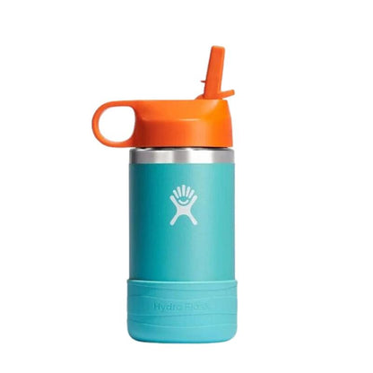 Insulated Kids Water Bottle With Wide Mouth &amp; Straw Cap - 354ml