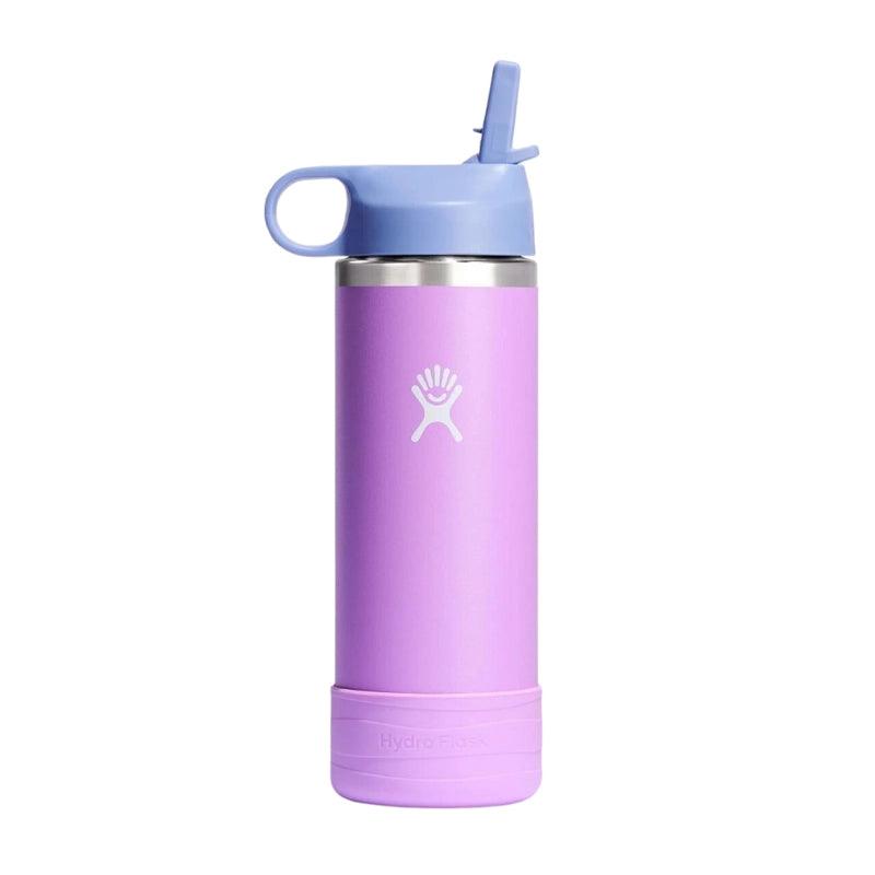 Insulated Kids Water Bottle With Wide Mouth &amp; Straw Cap - 532ml