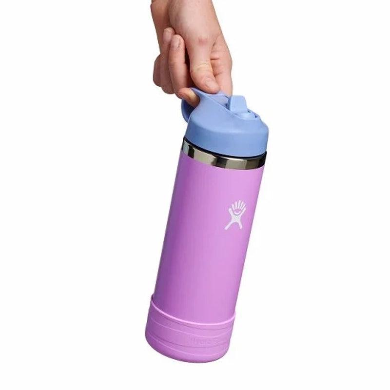 Insulated Kids Water Bottle With Wide Mouth &amp; Straw Cap - 532ml