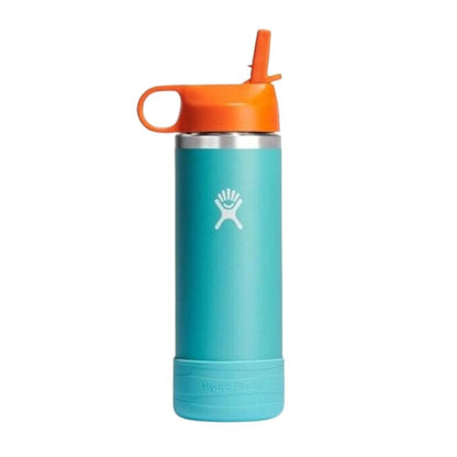 Insulated Kids Water Bottle With Wide Mouth &amp; Straw Cap - 532ml