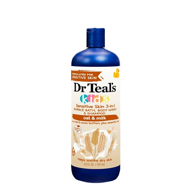 Kids 3-in-1 Oat &amp; Milk Bubble Bath Body Wash &amp; Shampoo - 591ml