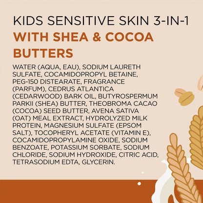 Kids 3-in-1 Oat &amp; Milk Bubble Bath Body Wash &amp; Shampoo - 591ml