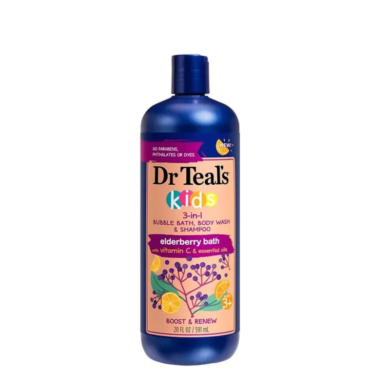 Kids Elderberry Bubble Bath Body Wash &amp; Shampoo - 591ml