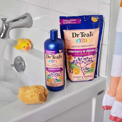 Kids Elderberry Bubble Bath Body Wash &amp; Shampoo - 591ml