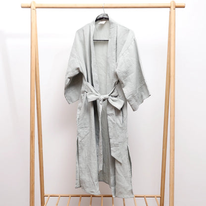 Kimi Cotton Kimono With Belt - Sage Green