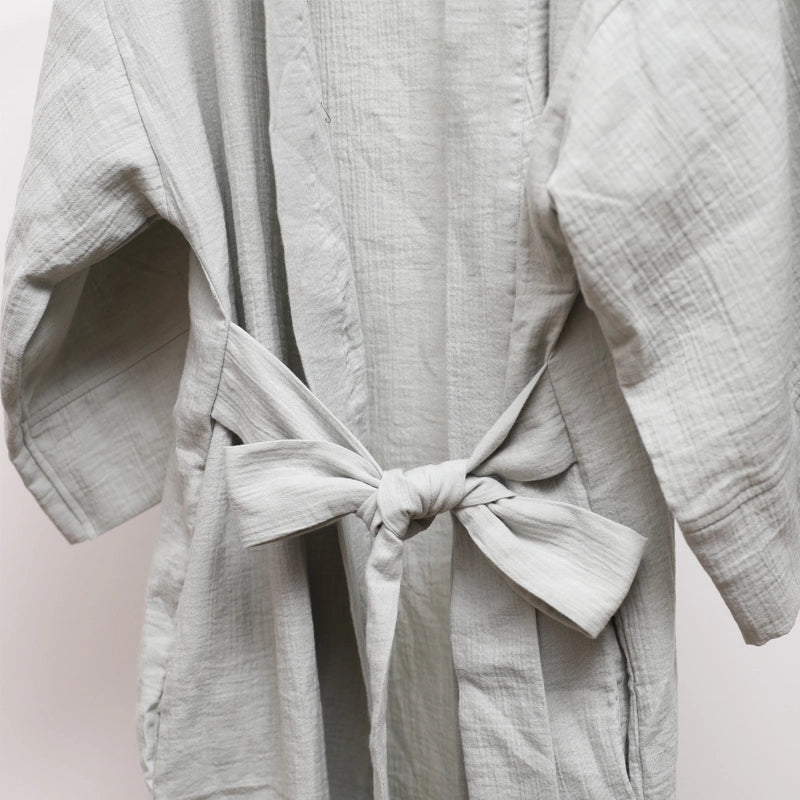 Kimi Cotton Kimono With Belt - Sage Green