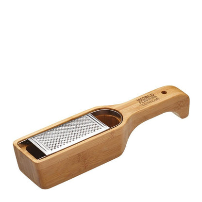 Kitchen Craft World of Flavours Italian Bamboo Grater with Holder