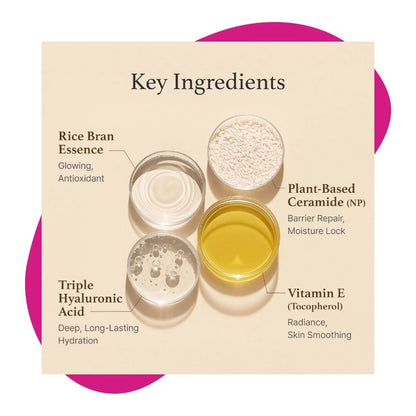 Korean Rice Moisturizer Cream for Dry Skin &amp; Natural Glow - 50g