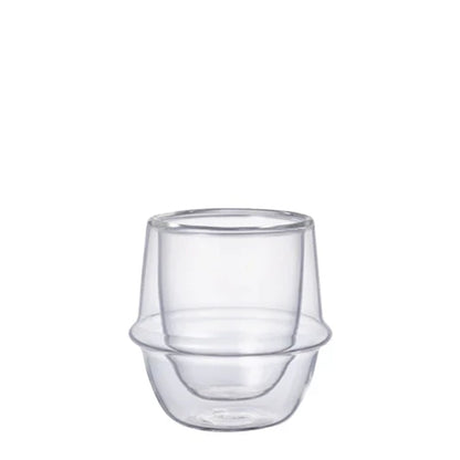 Kronos Double Wall Heat Resistant Glass Espresso Cup - 80ml