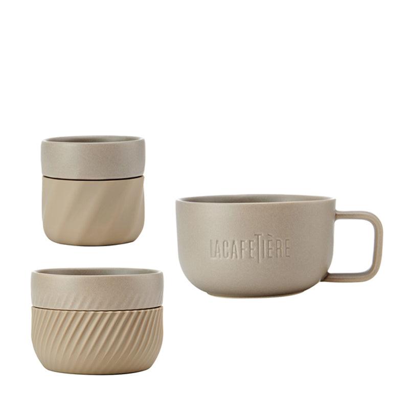Ceramic Family Coffee Mug Set - 3pcs