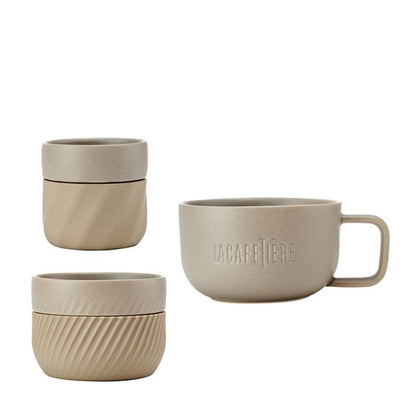 Ceramic Family Coffee Mug Set - 3pcs