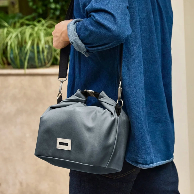 Leak-Resistant Reusable Insulated Lunch Bag with Strap - Large