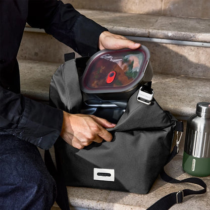 Leak-Resistant Reusable Insulated Lunch Bag with Strap - Large