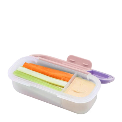 Leakproof Snack &amp; Dip Container for Kids Lunch Boxes