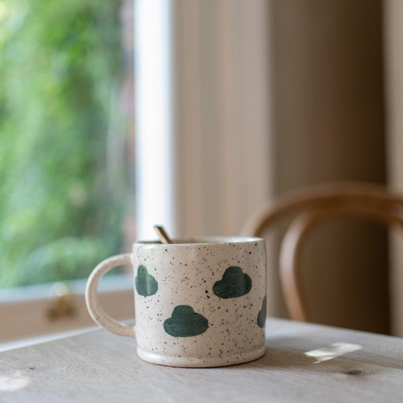 MW Home Hand-Painted Clouds Ceramic Mug