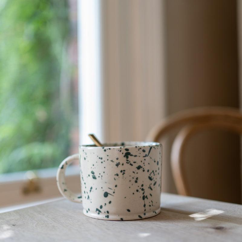 MW Home Hand-Painted Ink Splash Ceramic Mug