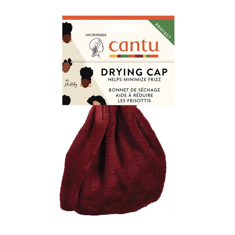 Microfiber Hair Drying Cap for Curly, Wavy &amp; Coily Hair - Burgundy