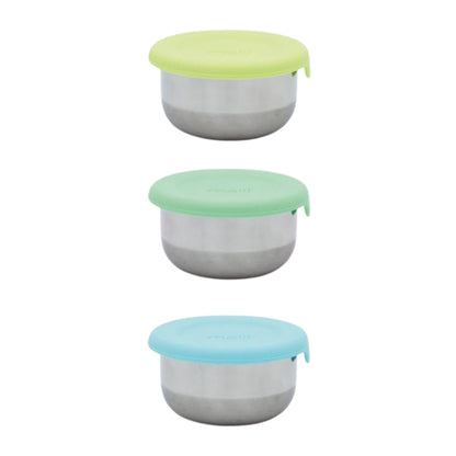 Mini Stainless Steel Condiment Containers - Set of 3