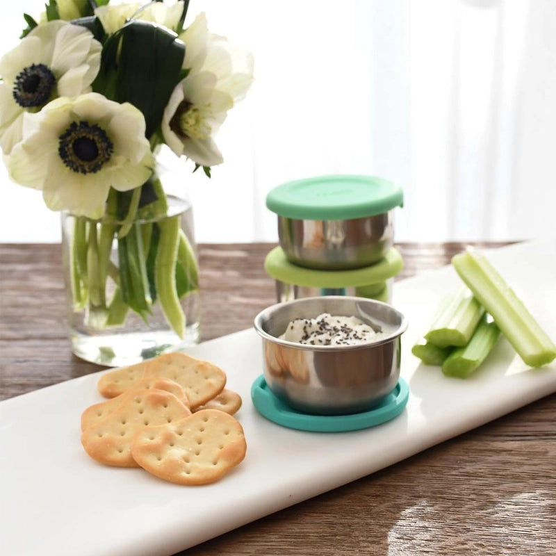 Mini Stainless Steel Condiment Containers - Set of 3