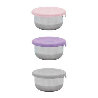 Mini Stainless Steel Condiment Containers - Set of 3