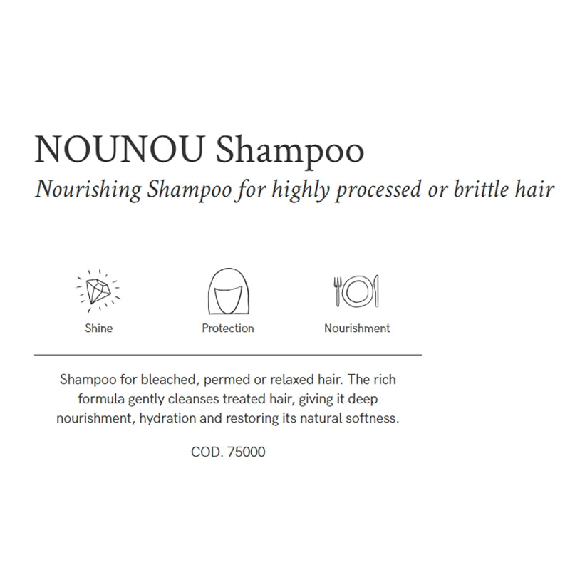 Nounou Nourishing Shampoo for Damaged Hair - 250ml