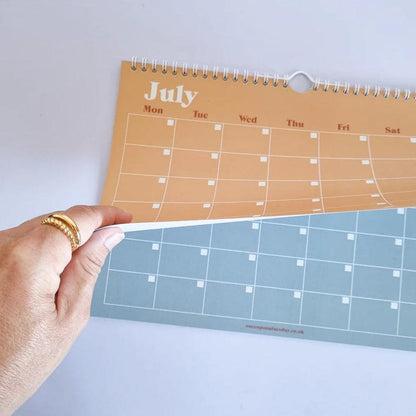Undated 12 Months Pastels Calendar - A4