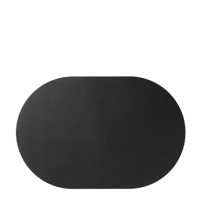 Oval Faux Leather Placemat for Dining Table