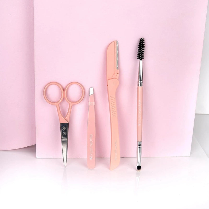 Perfect Brows Eyebrow Kit with Scissors, Razor &amp; Tweezers - 4pcs