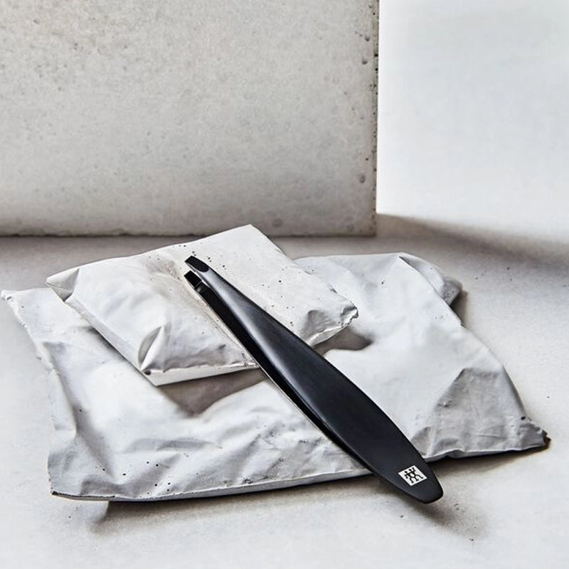 Premium Stainless Steel Slant Tweezers with Precision Tip for Eyebrow Grooming