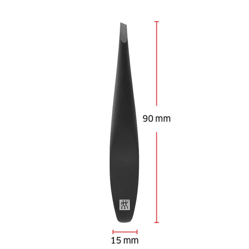 Premium Stainless Steel Slant Tweezers with Precision Tip for Eyebrow Grooming
