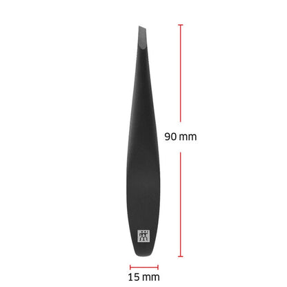 Premium Stainless Steel Slant Tweezers with Precision Tip for Eyebrow Grooming