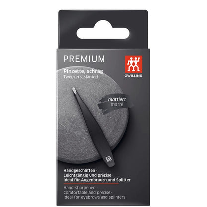 Premium Stainless Steel Slant Tweezers with Precision Tip for Eyebrow Grooming