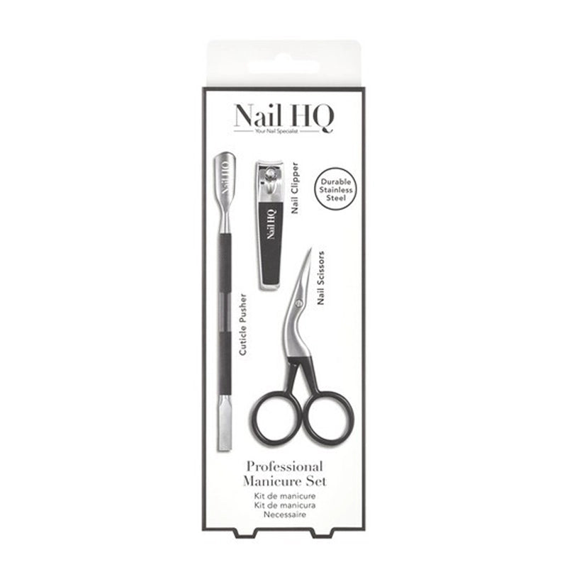 Professional Manicure &amp; Nail Care Set for Home &amp; Travel - 3pcs