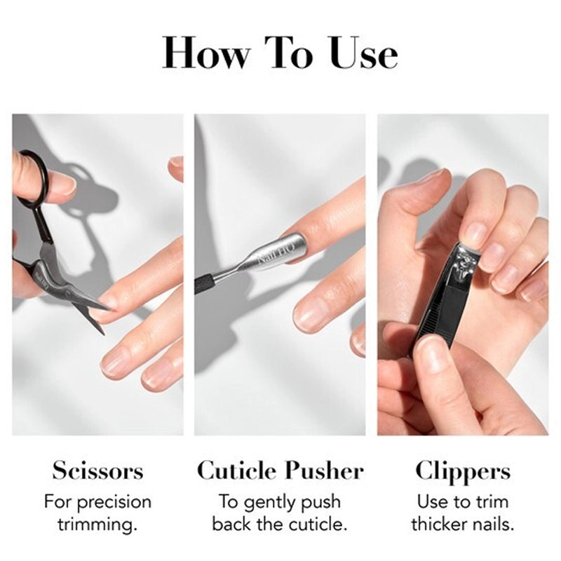 Professional Manicure &amp; Nail Care Set for Home &amp; Travel - 3pcs