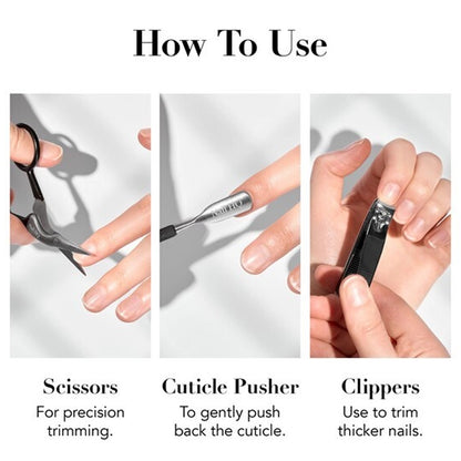 Professional Manicure &amp; Nail Care Set for Home &amp; Travel - 3pcs