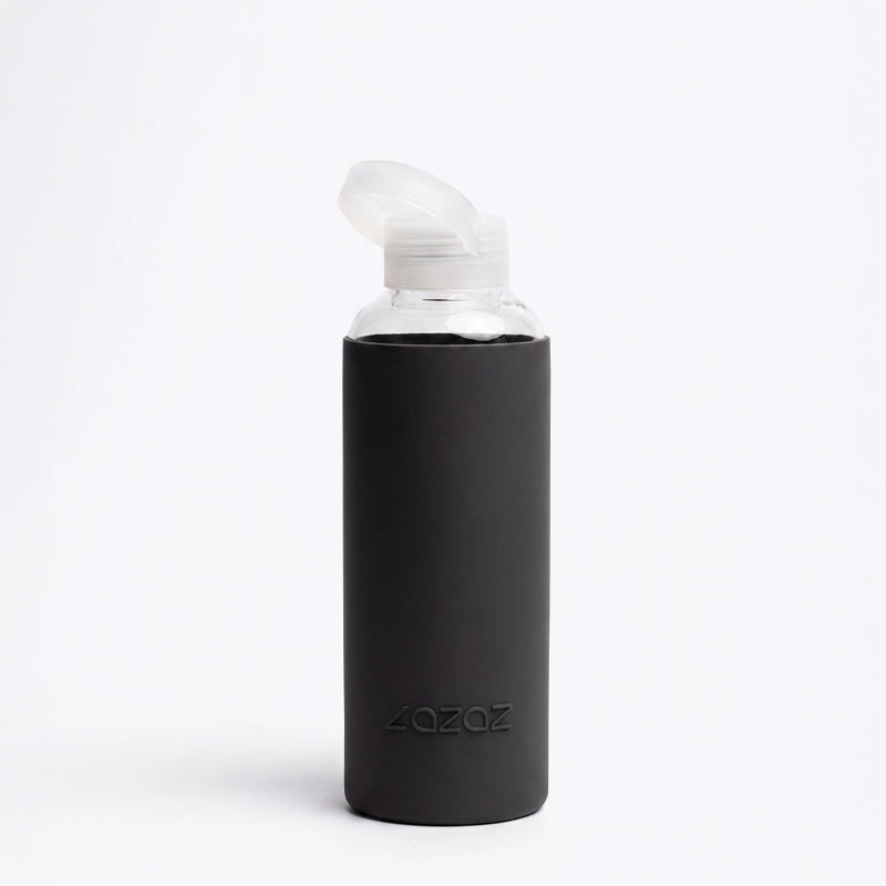 Pursip Borosilicate Glass Water Bottle with Silicone Sleeve – 500ml