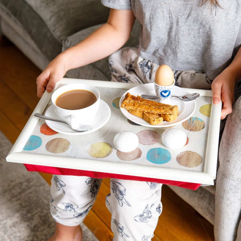 Retro Spot Lap Tray with Cushion