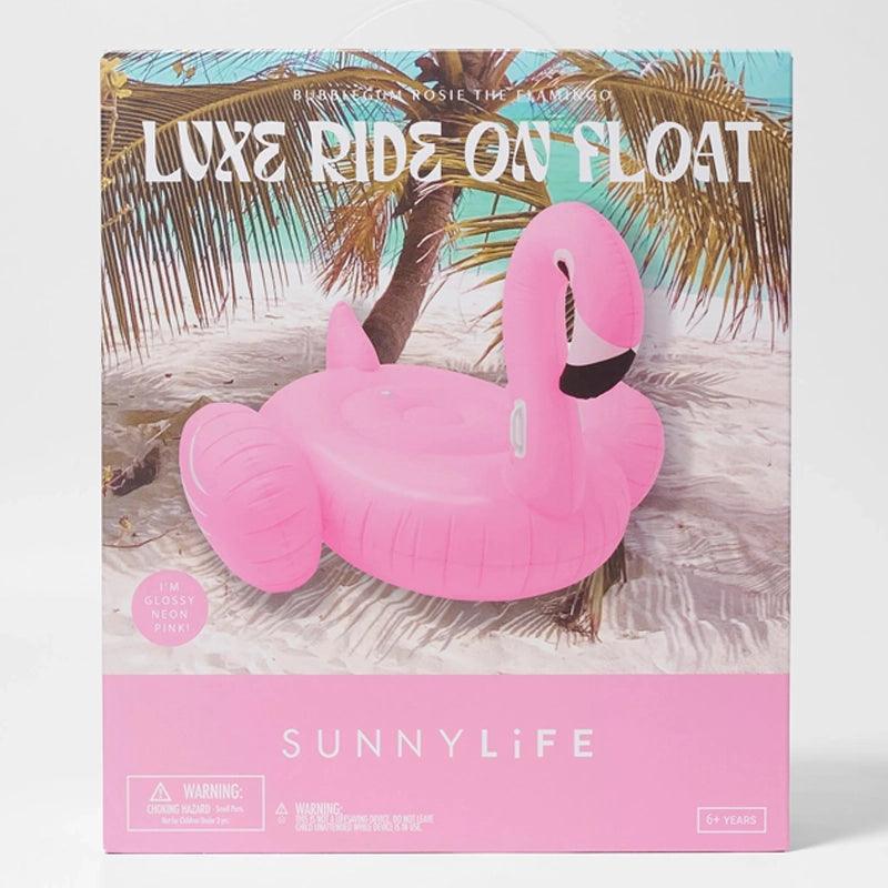 Rosie the Flamingo Inflatable Luxe Ride-On Float - Pink